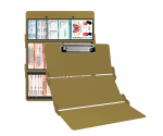 WhiteCoat Clipboard® Trifold - Tactical Brown Respiratory Therapy Edition